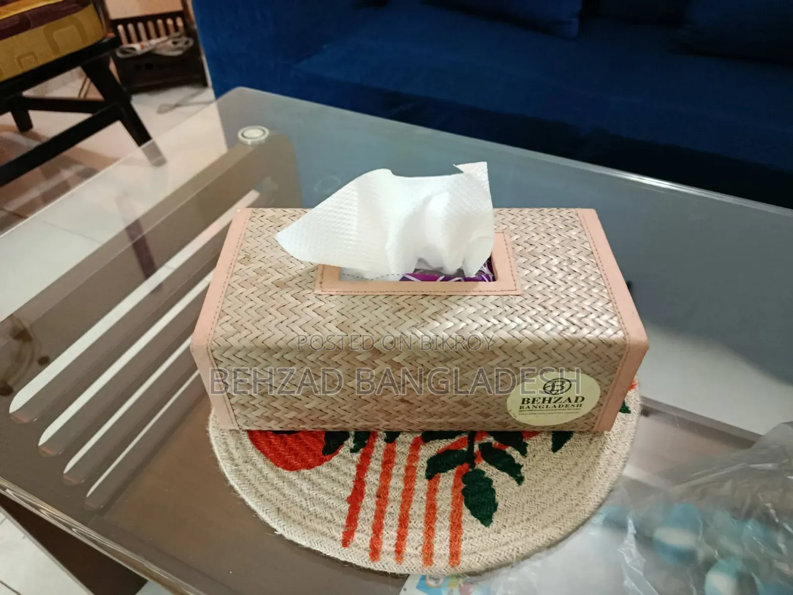টিস্যু বক্স (শীতল পাটি কাভারড,ম্যাগনেট এটাচ)