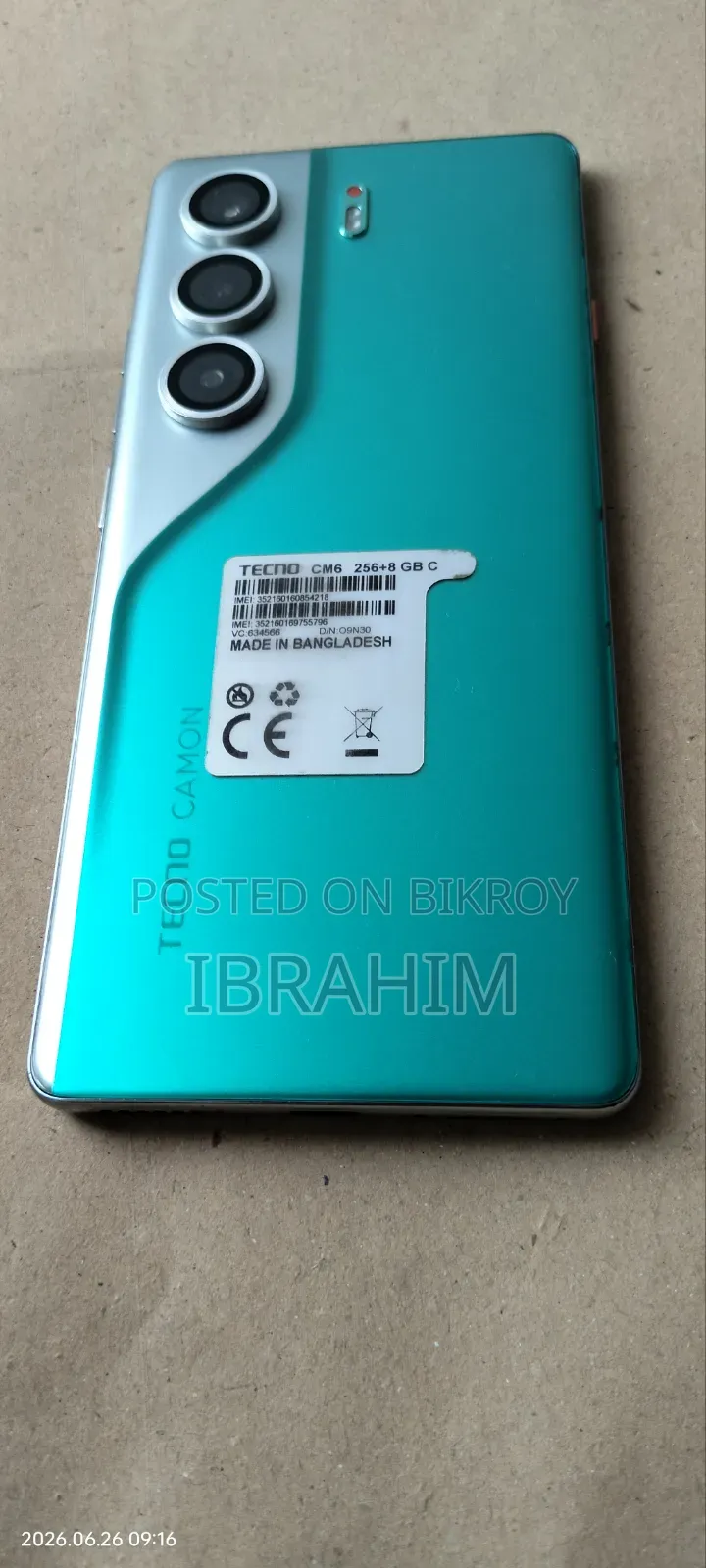 Tecno Camon 40 256 GB Blue