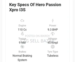Hero Passion Xpro I3S 2019 Blue