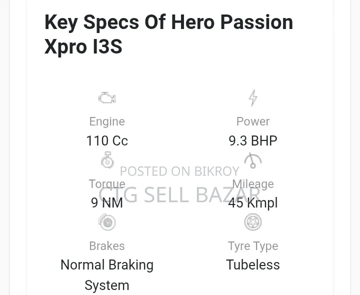 Hero Passion Xpro I3S 2019 Blue