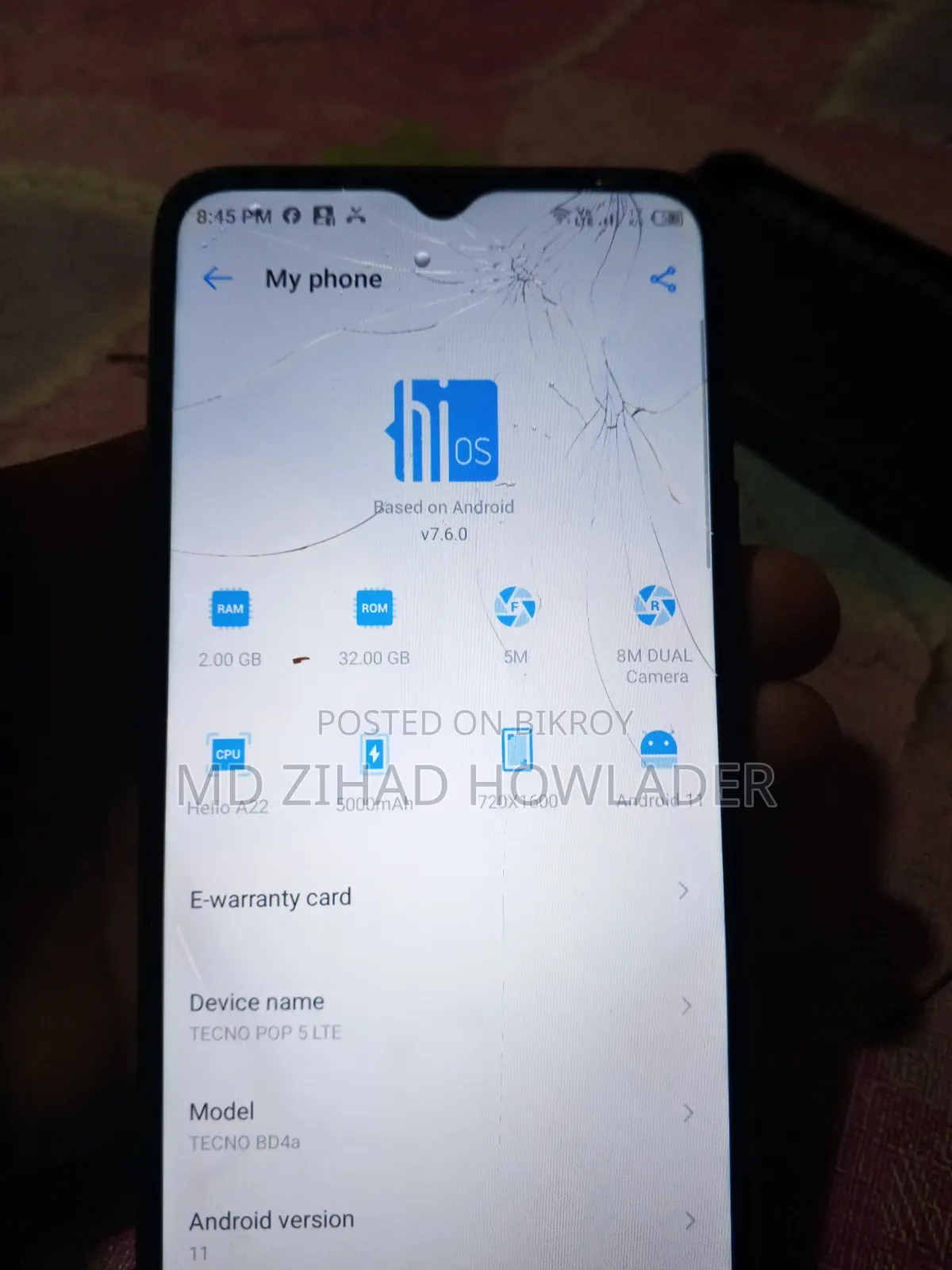 Tecno F1 8 GB Blue