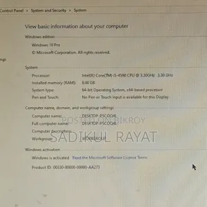 Desktop Computer 8GB Intel Core I5 HDD+SSD 1T