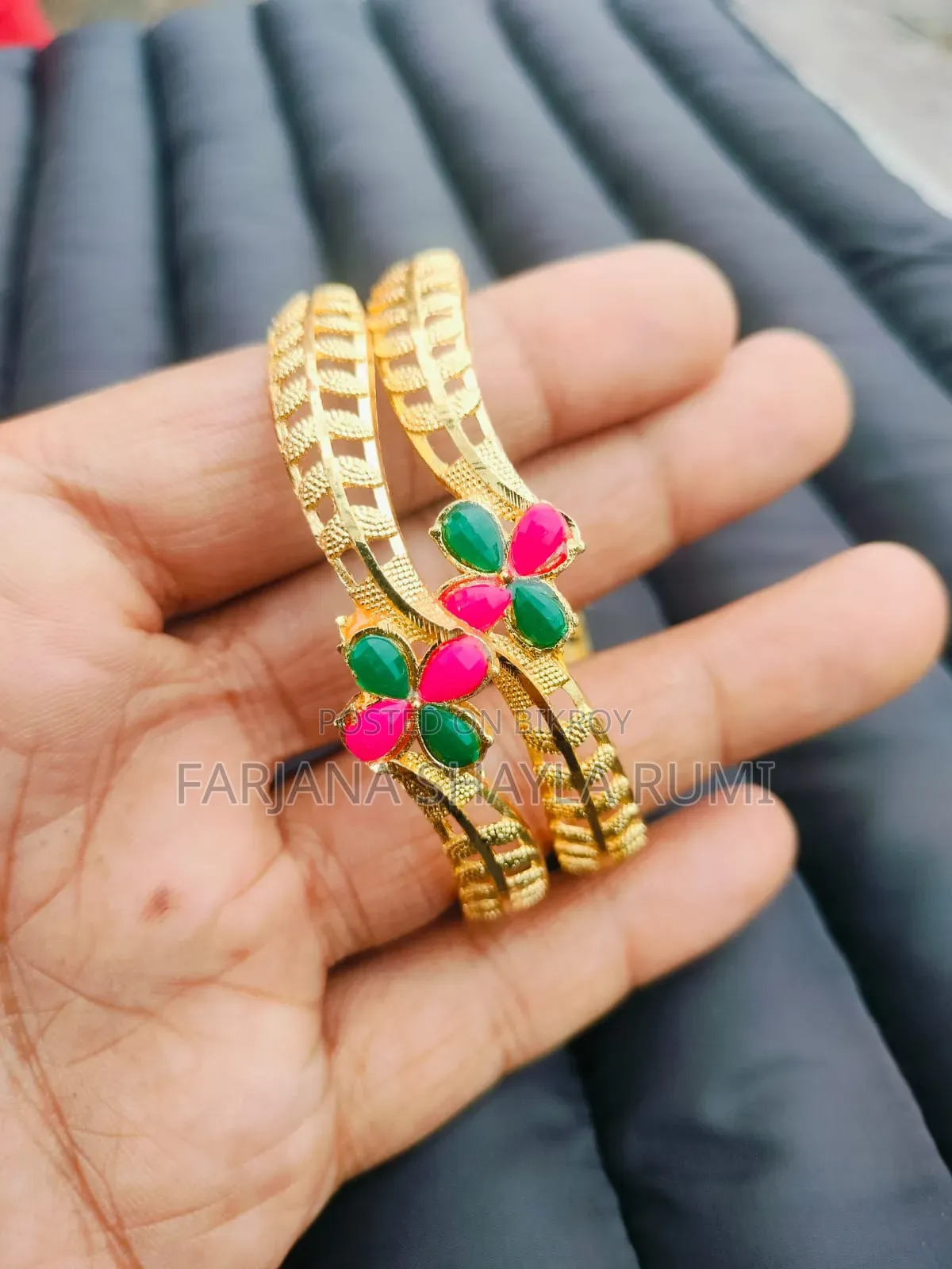 Minakari Gold Polish Bangles