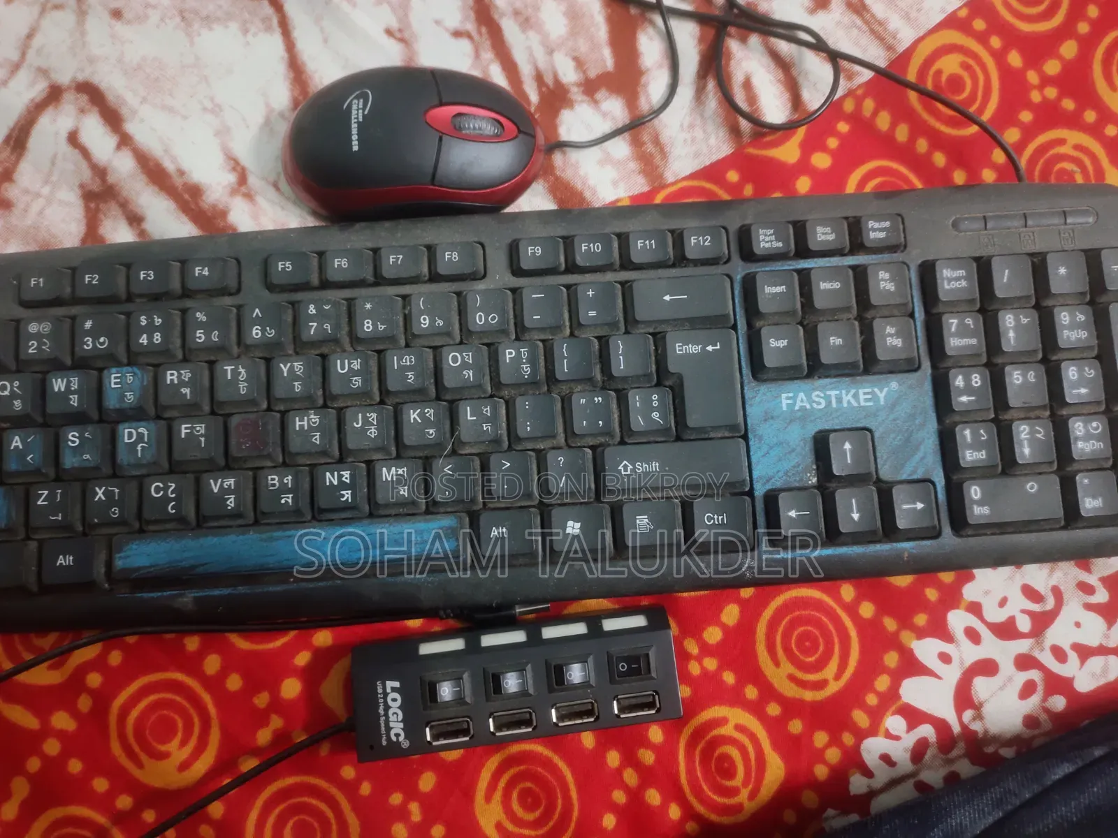 Keyboard Mouse Combo With USB Hub OTG | Mobile Supported