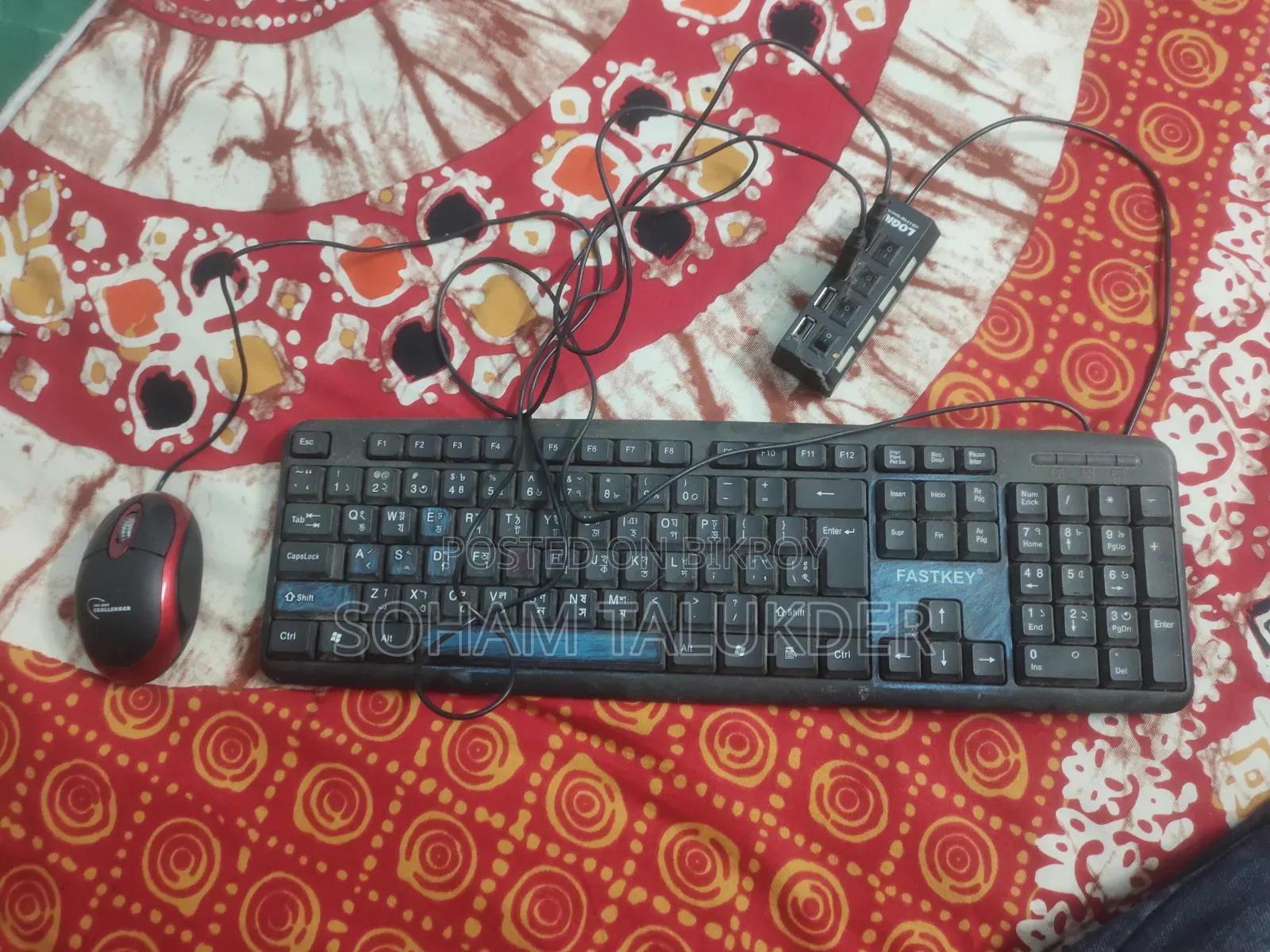 Keyboard Mouse Combo With USB Hub OTG | Mobile Supported