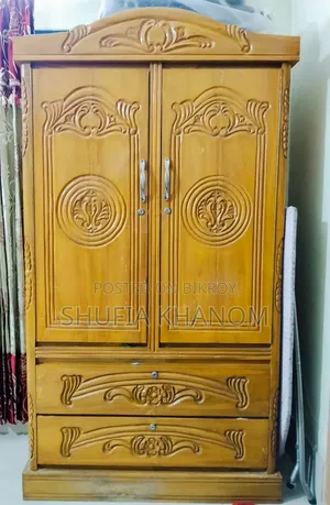 Teak wood almirah and wardrobe for sale.