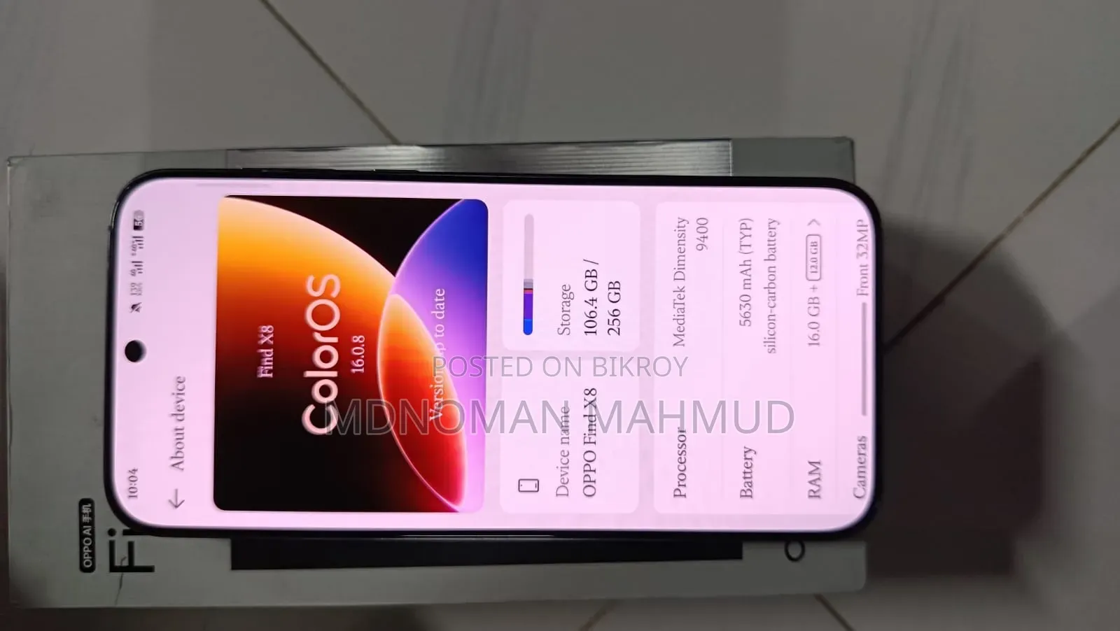 Oppo Find X8 256 GB Black