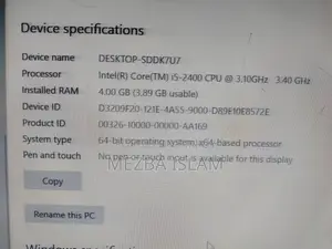 Desktop Computer Gigabyte 4GB Intel Core I5 SSD 256GB
