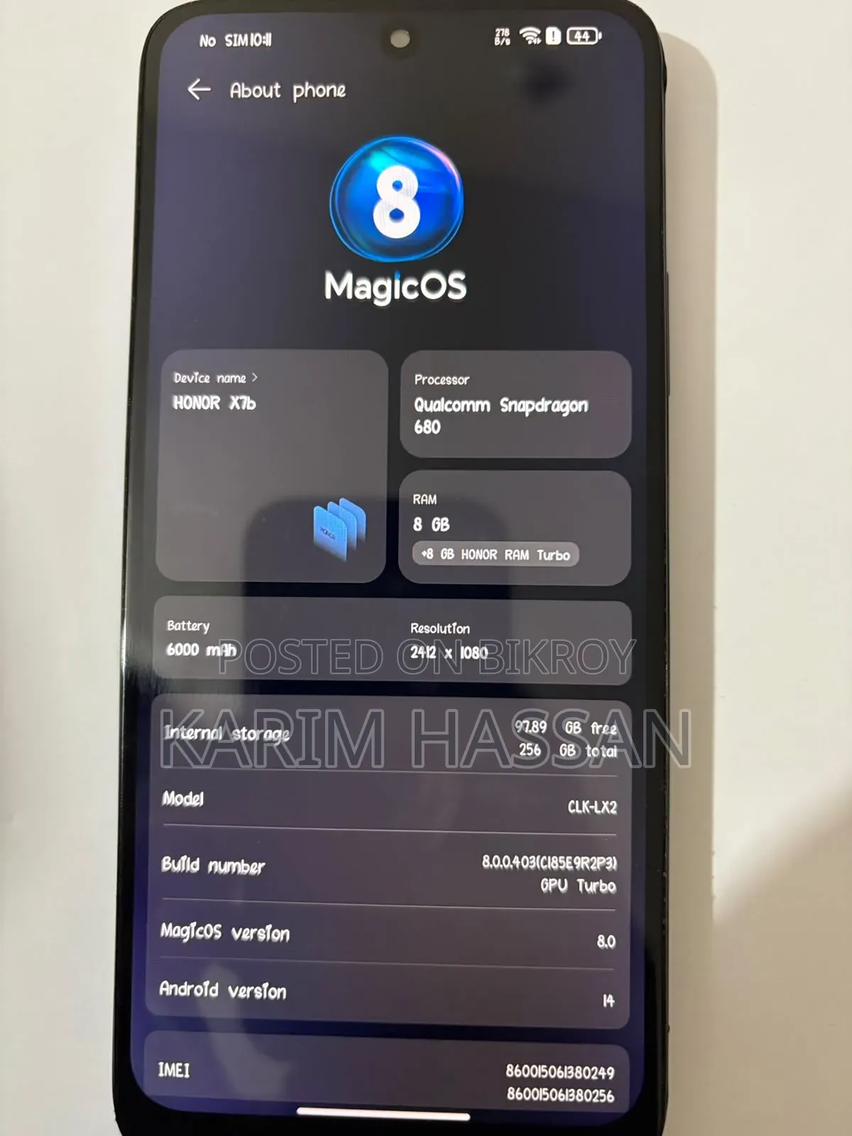 Honor X7b 5G 256 GB Black