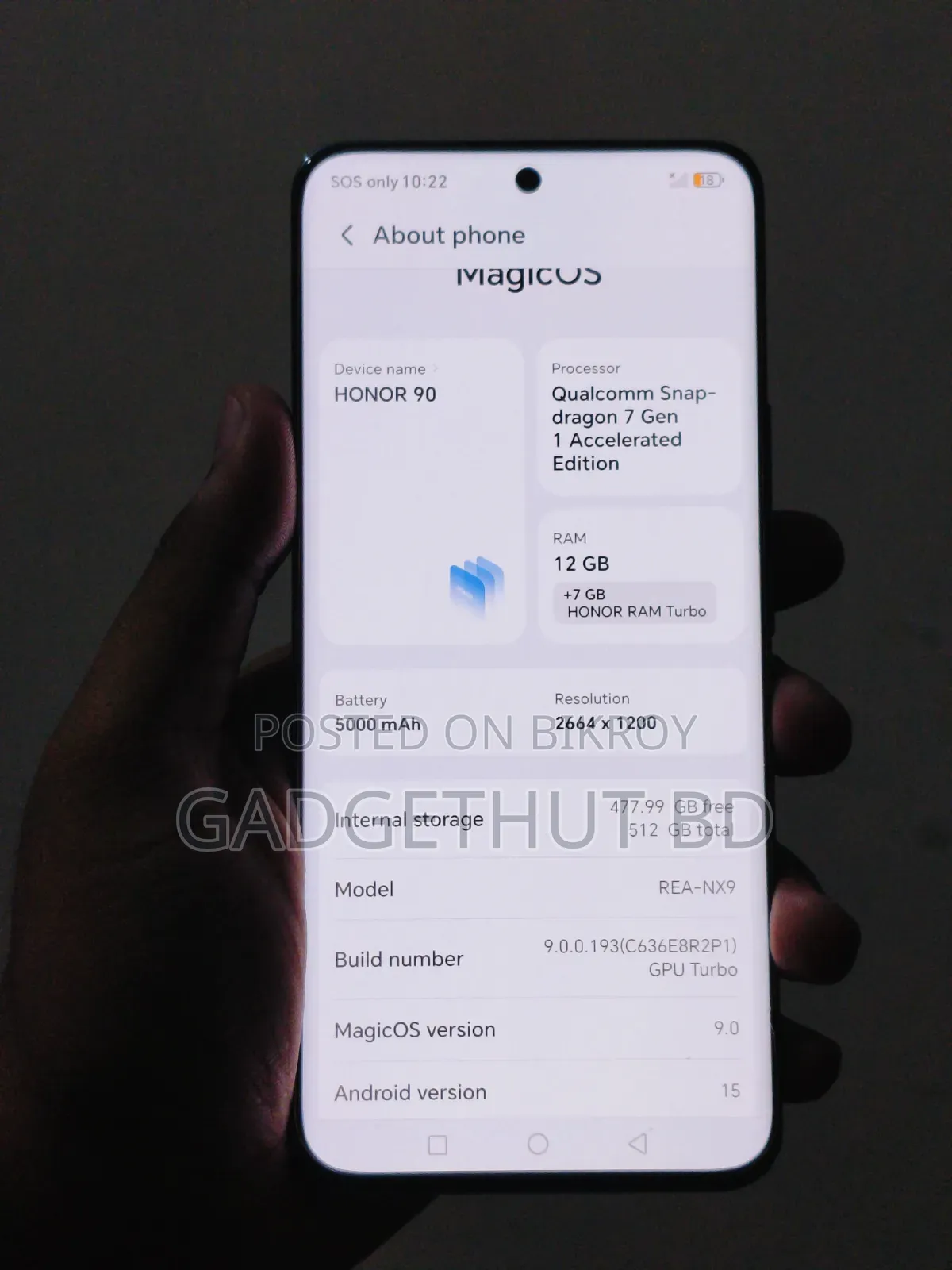 New Honor 90 512 GB Blue