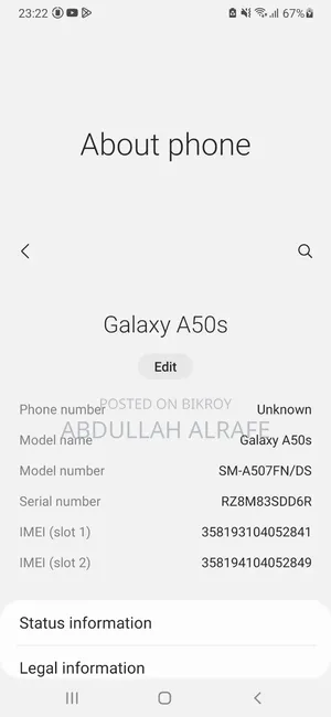 Samsung Galaxy A Blue