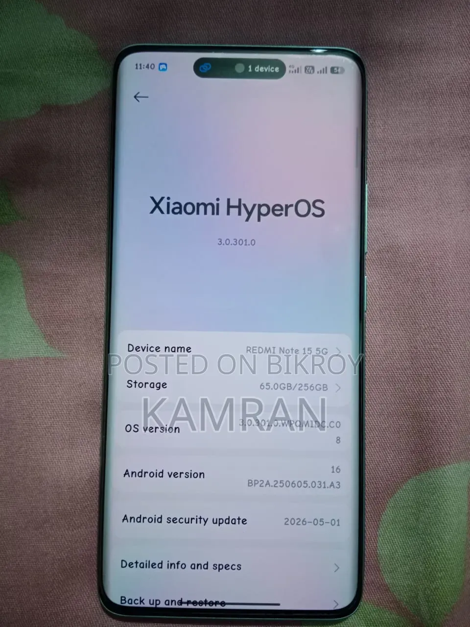 New Xiaomi Redmi Note 15 Pro 256 GB Silver