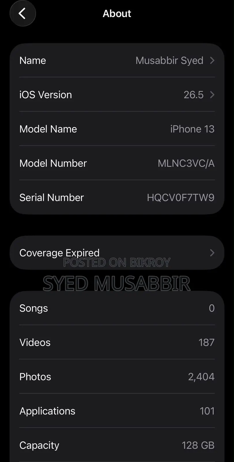 Apple iPhone 13 128 GB Black