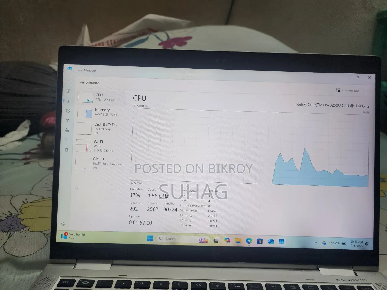 Laptop HP EliteBook X360 1030 G3 8GB Intel Core I5 SSD 256GB