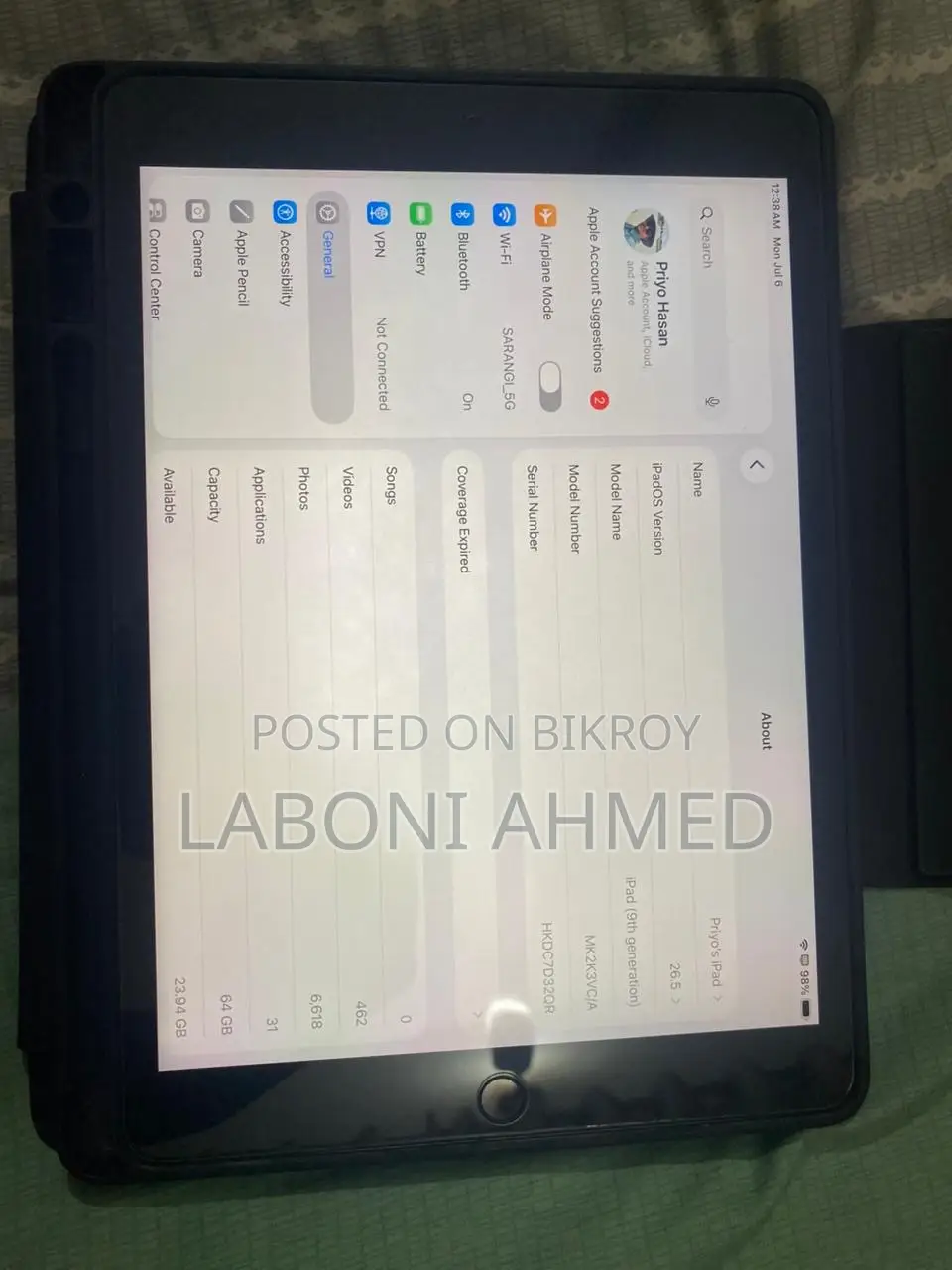 Laptop Apple 4GB SSD 60GB