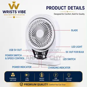 Solar Rechargeable Solar Powered Fan Cooling Air Fan