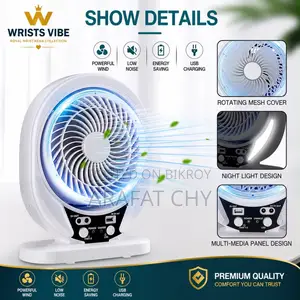 Solar Rechargeable Solar Powered Fan Cooling Air Fan