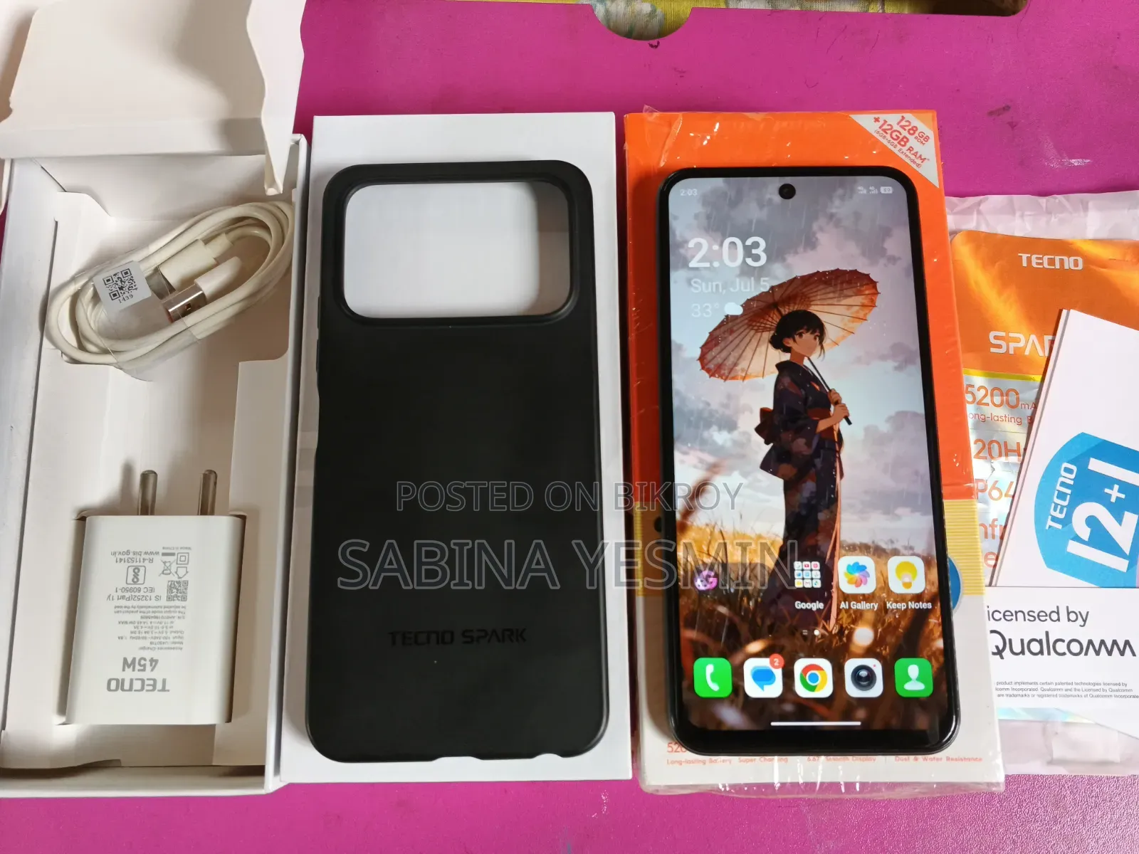 টেকনো স্পার্ক ৪০ ১২৮ জিবি ব্ল্যাক