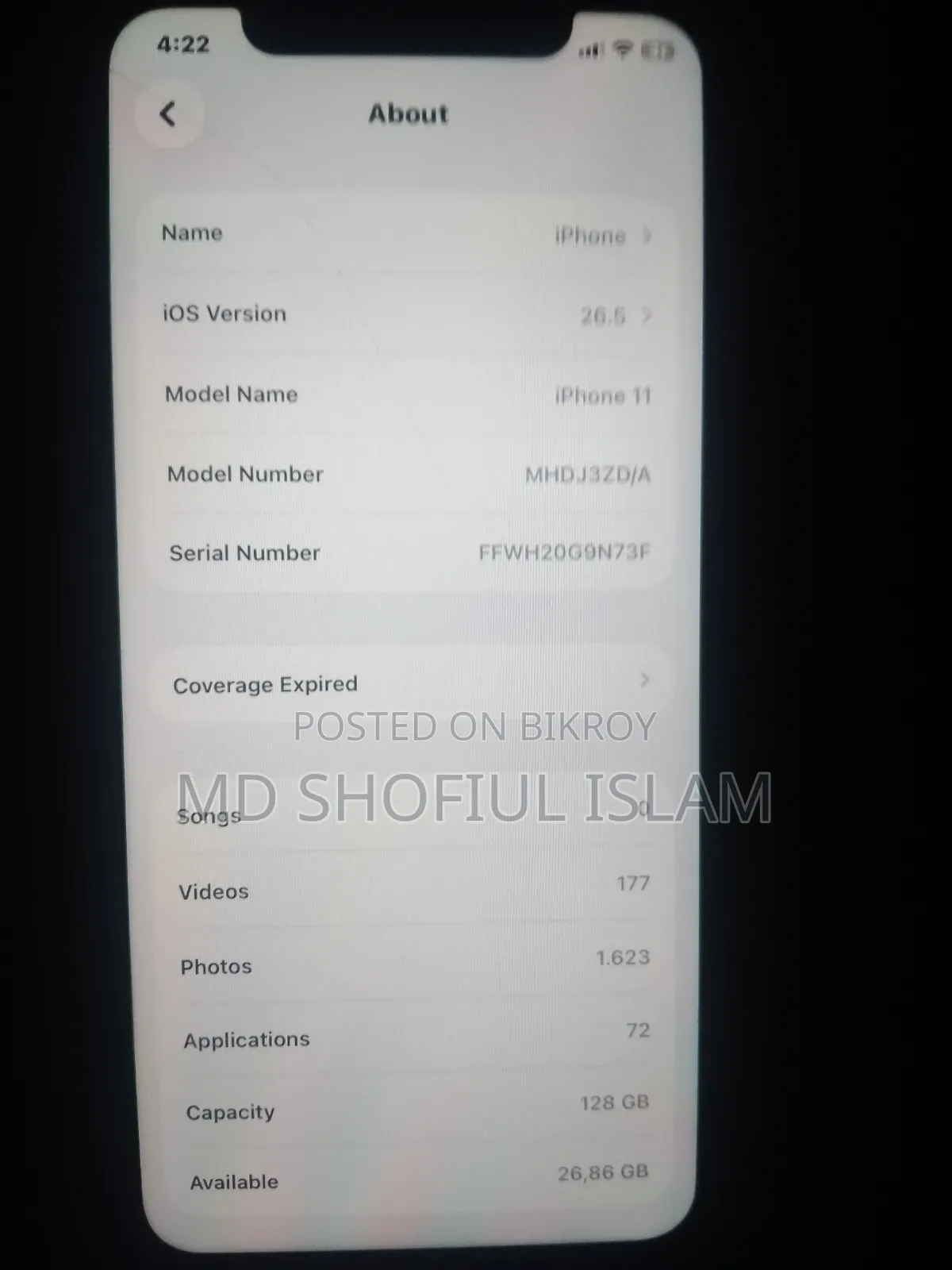 Apple iPhone 11 128 GB Gold