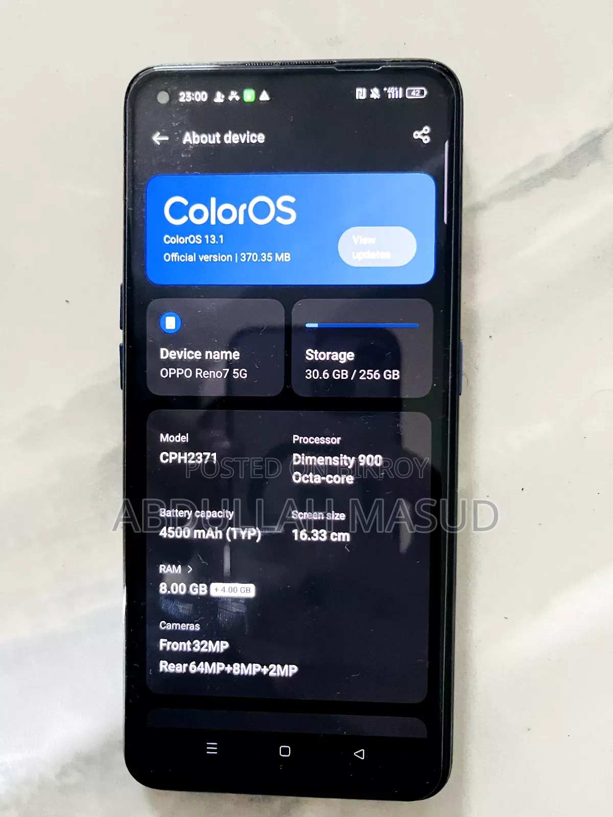 Oppo Reno7 5G 256 GB Black