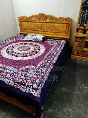 যশোর সেগুন কাঠের সেমি বক্স খাট ৬/৭