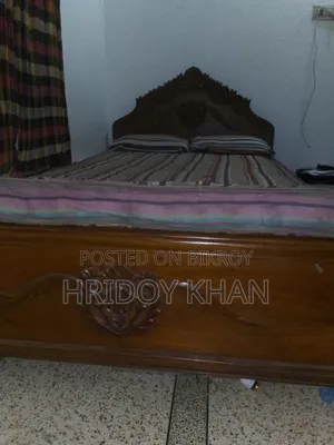 Teak Wood Bed with Mattress