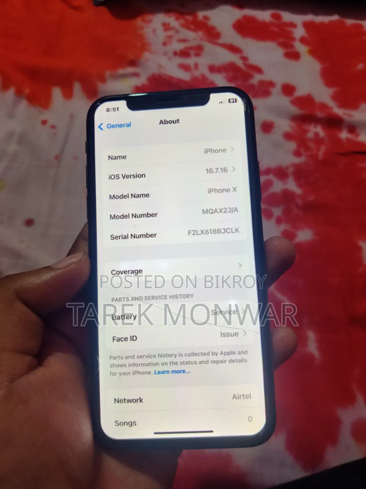 Apple iPhone X 64 GB Black