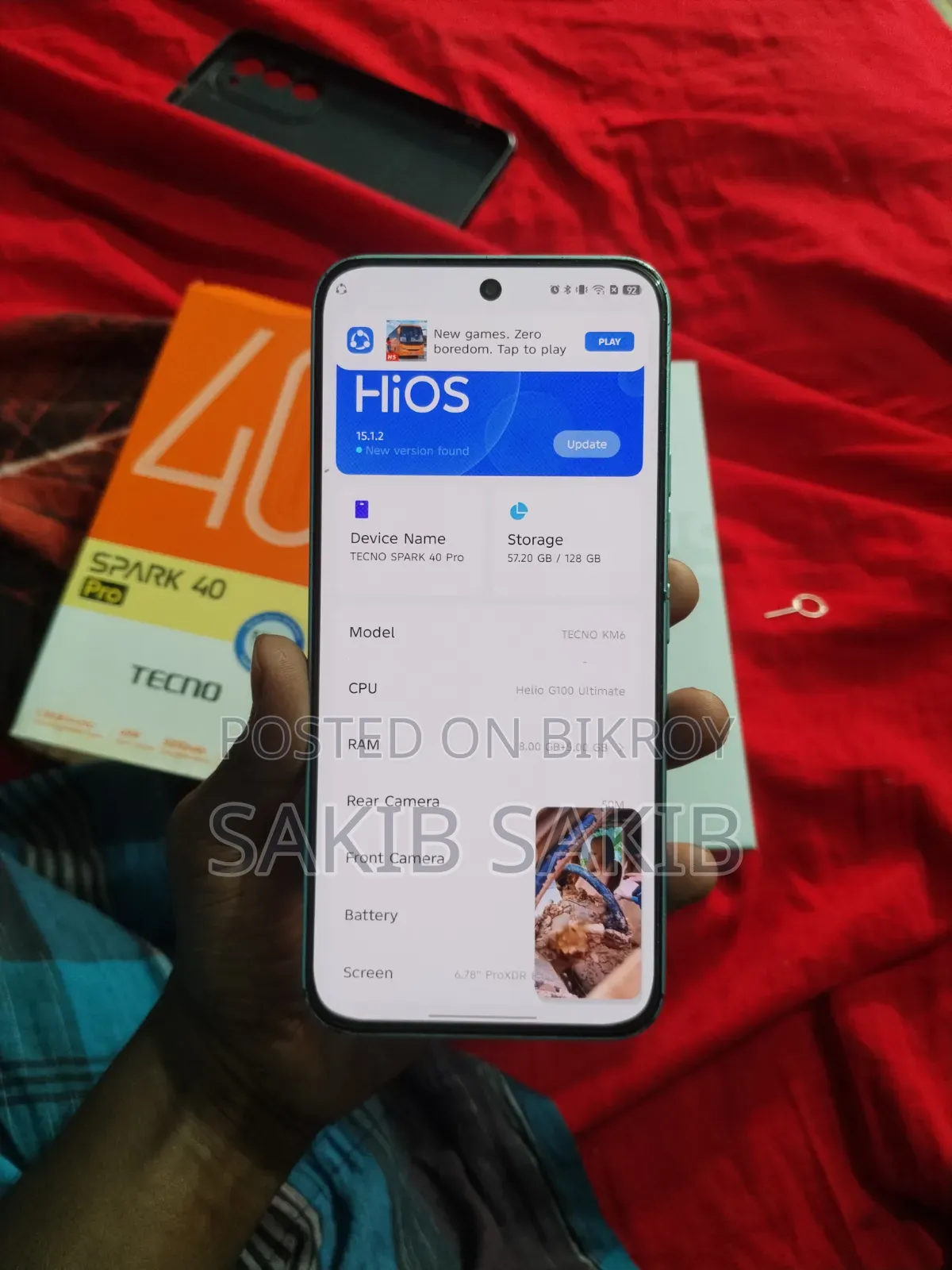 Tecno Spark 40 Pro 128 GB Blue