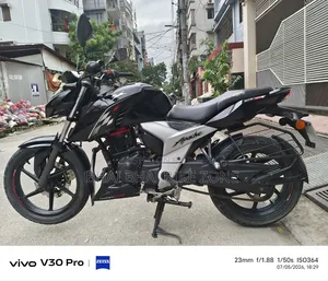 New TVS Apache 160 4V 2024 Black