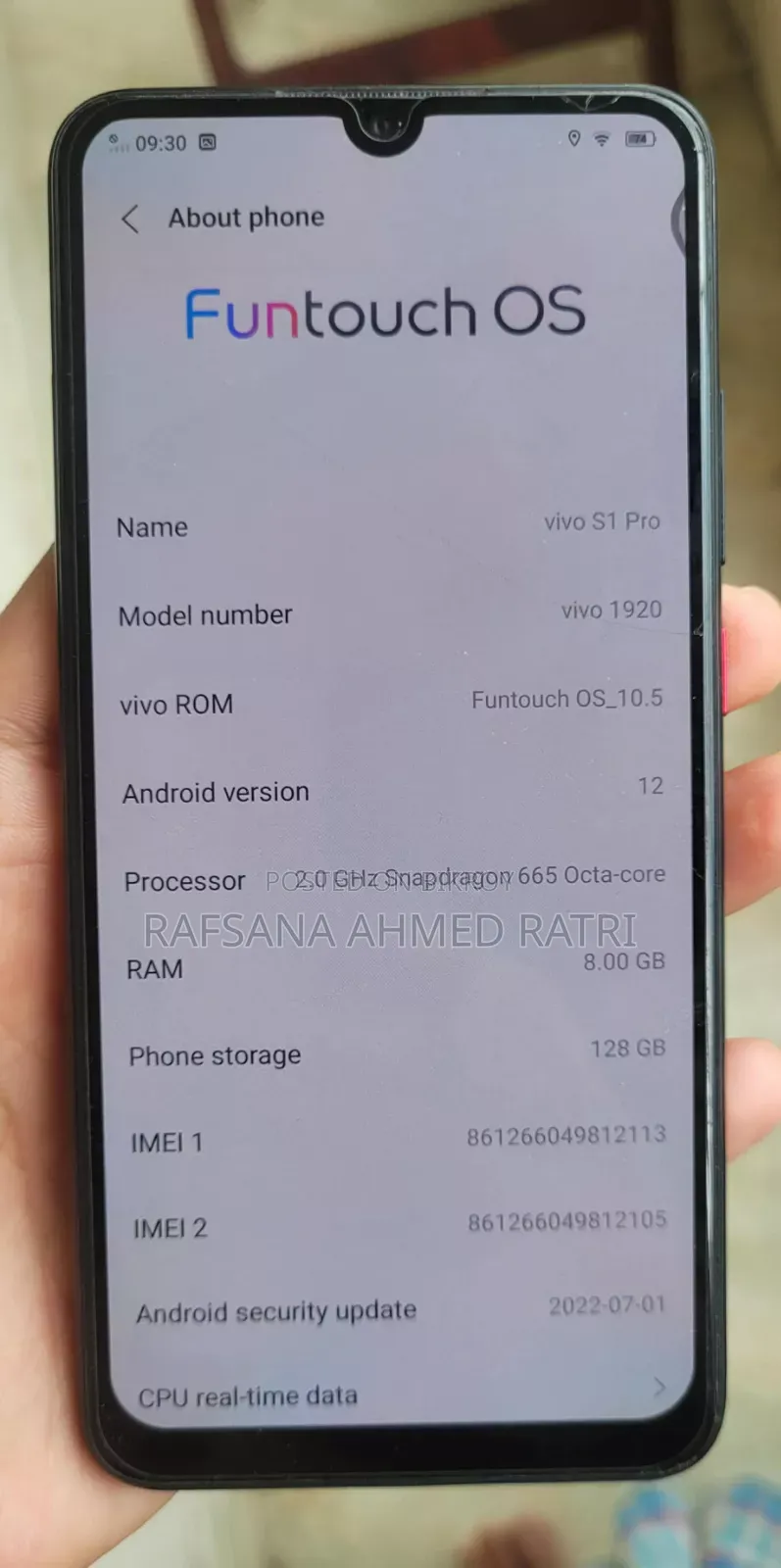 Vivo S1 Pro 128 GB Black