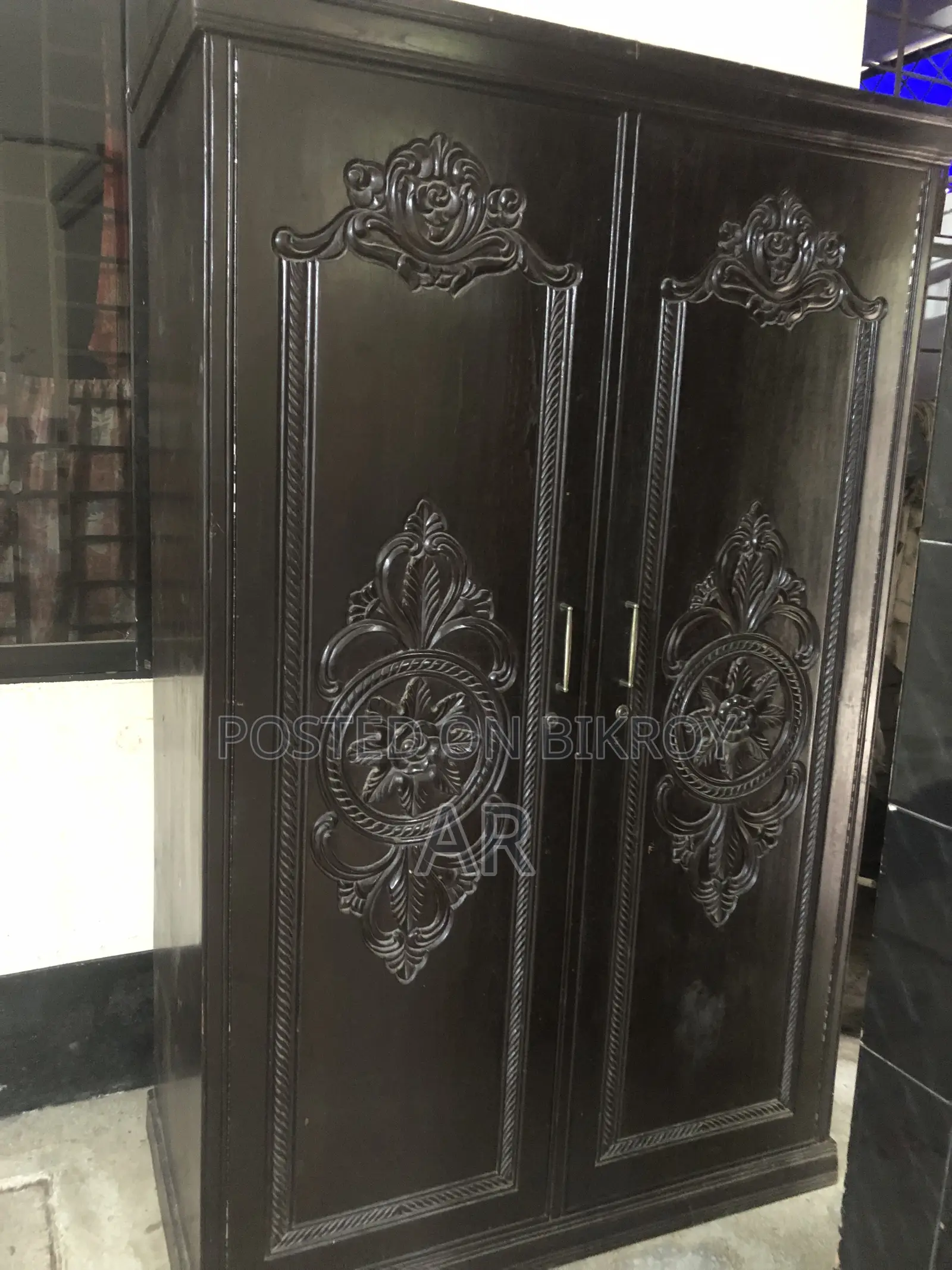 Teak wood wardrobe, 2 parts