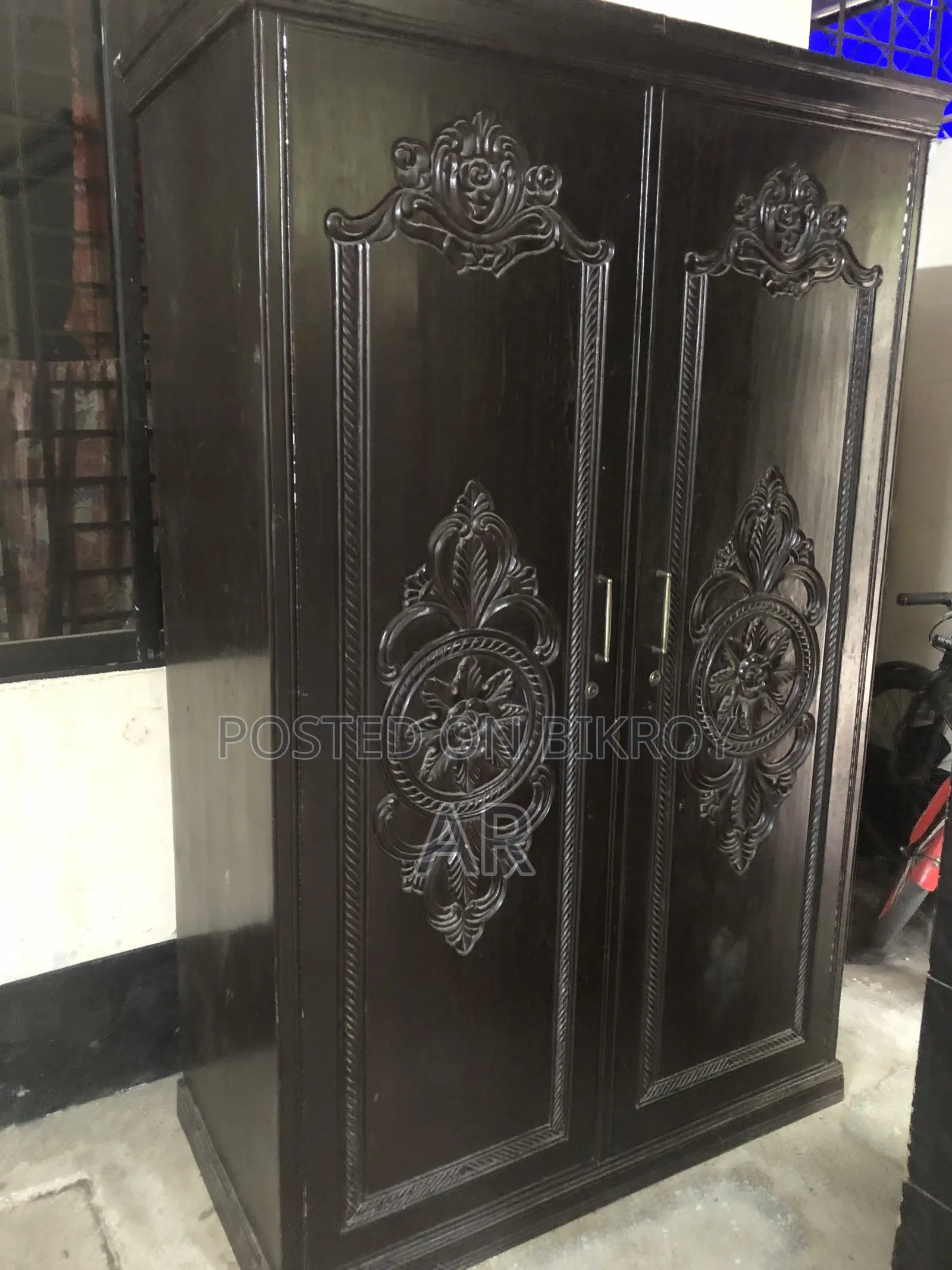 Teak wood wardrobe, 2 parts