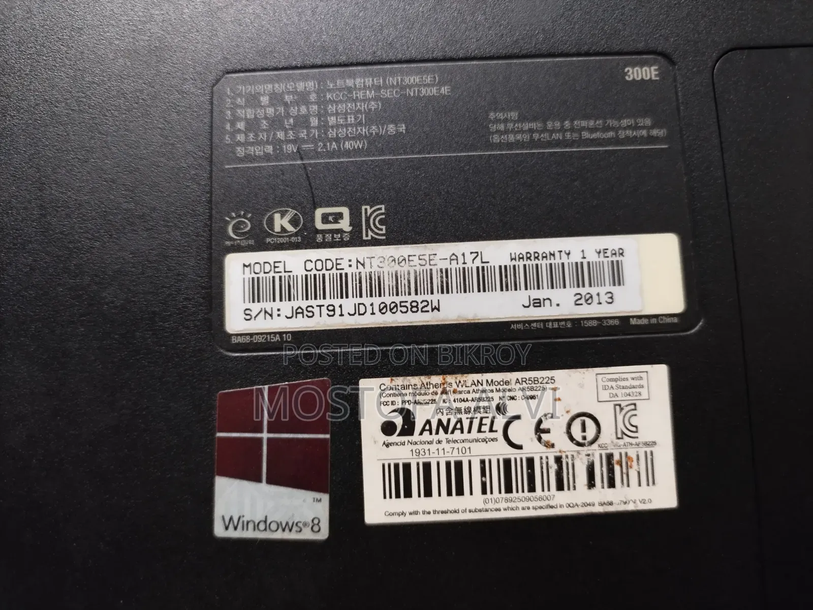 Laptop Samsung NP300E5E 4GB Intel Pentium SSD 512GB