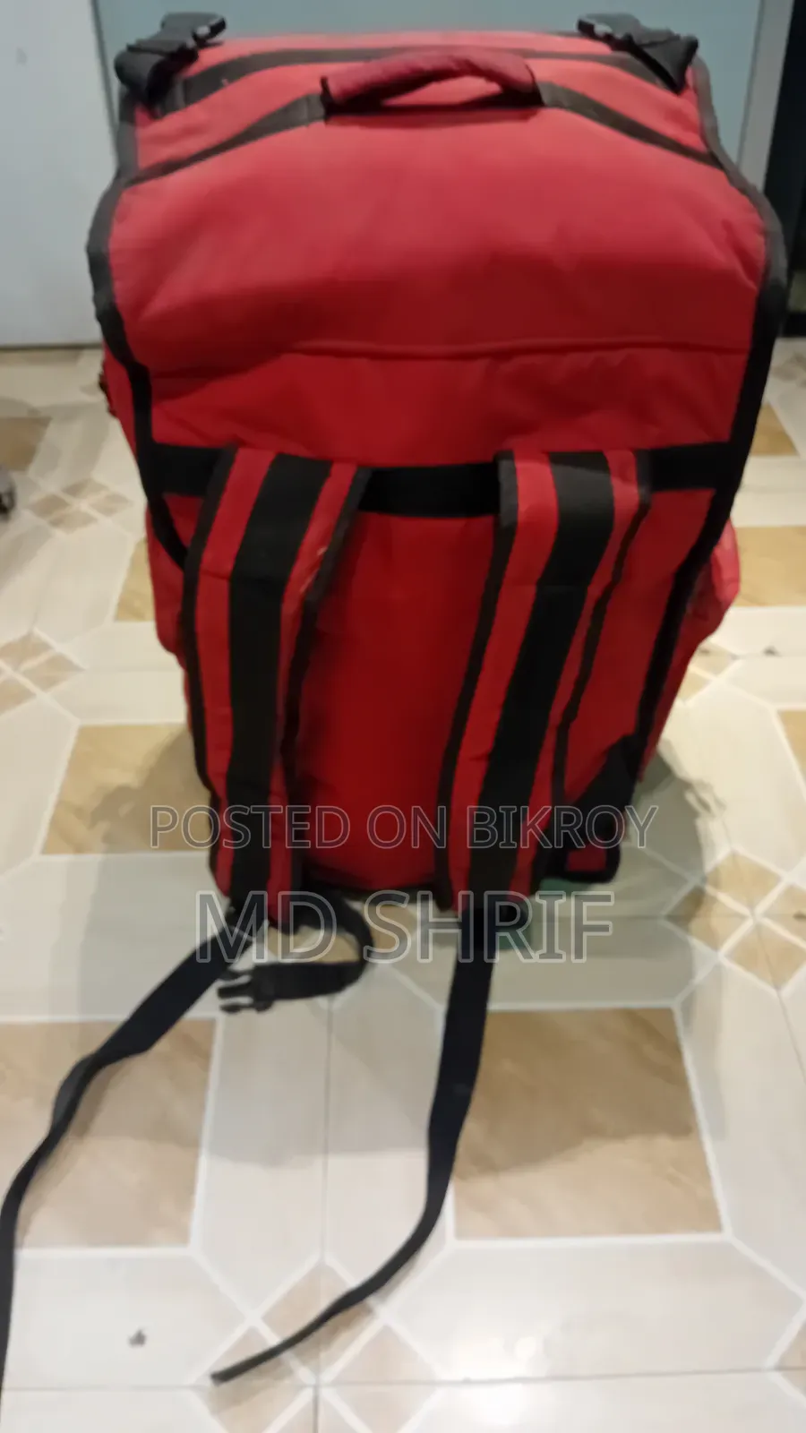 A delivery bag for sale.