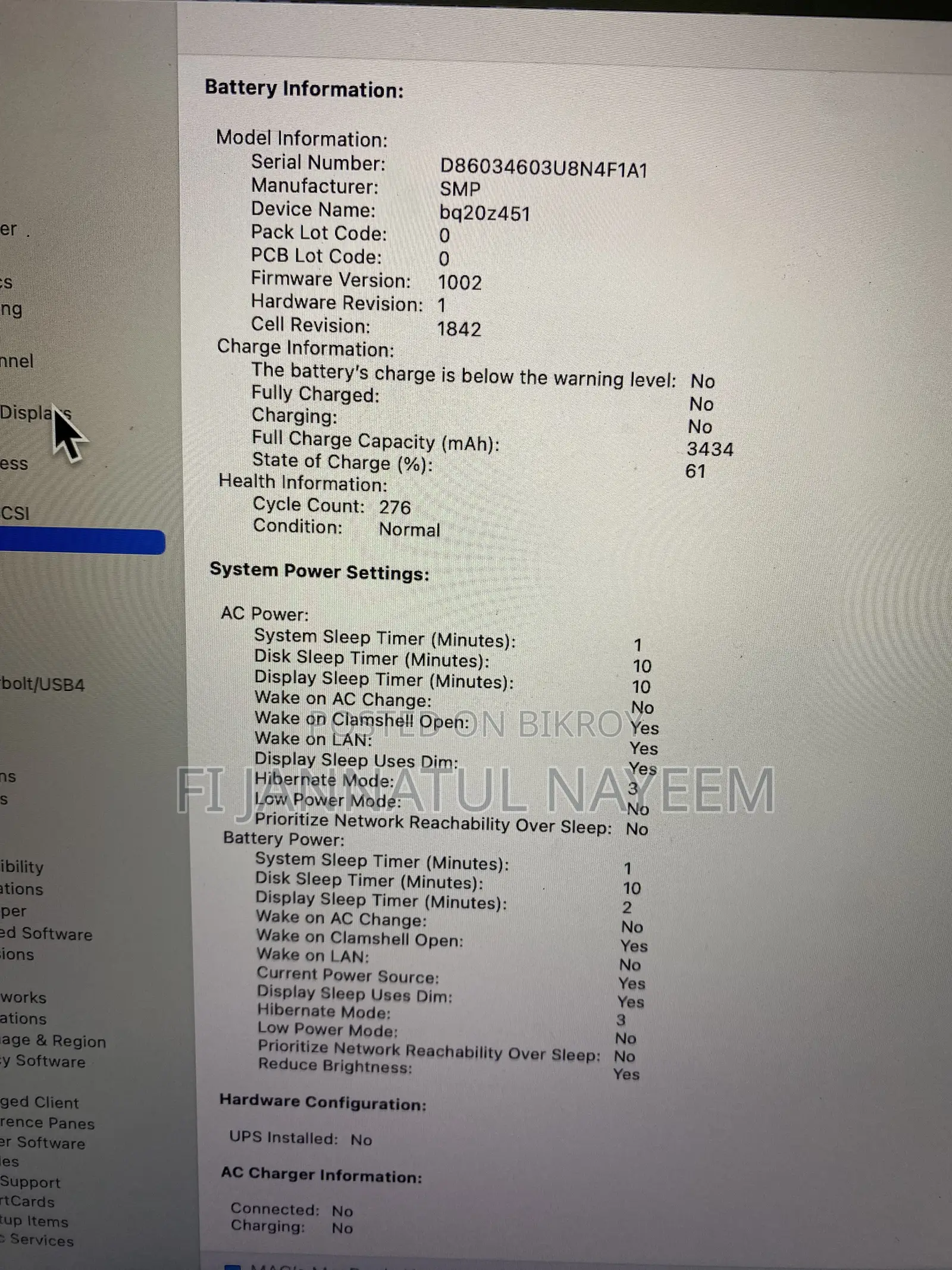 Laptop Apple MacBook Air 2020 8GB Intel Core i3 SSD 1TB