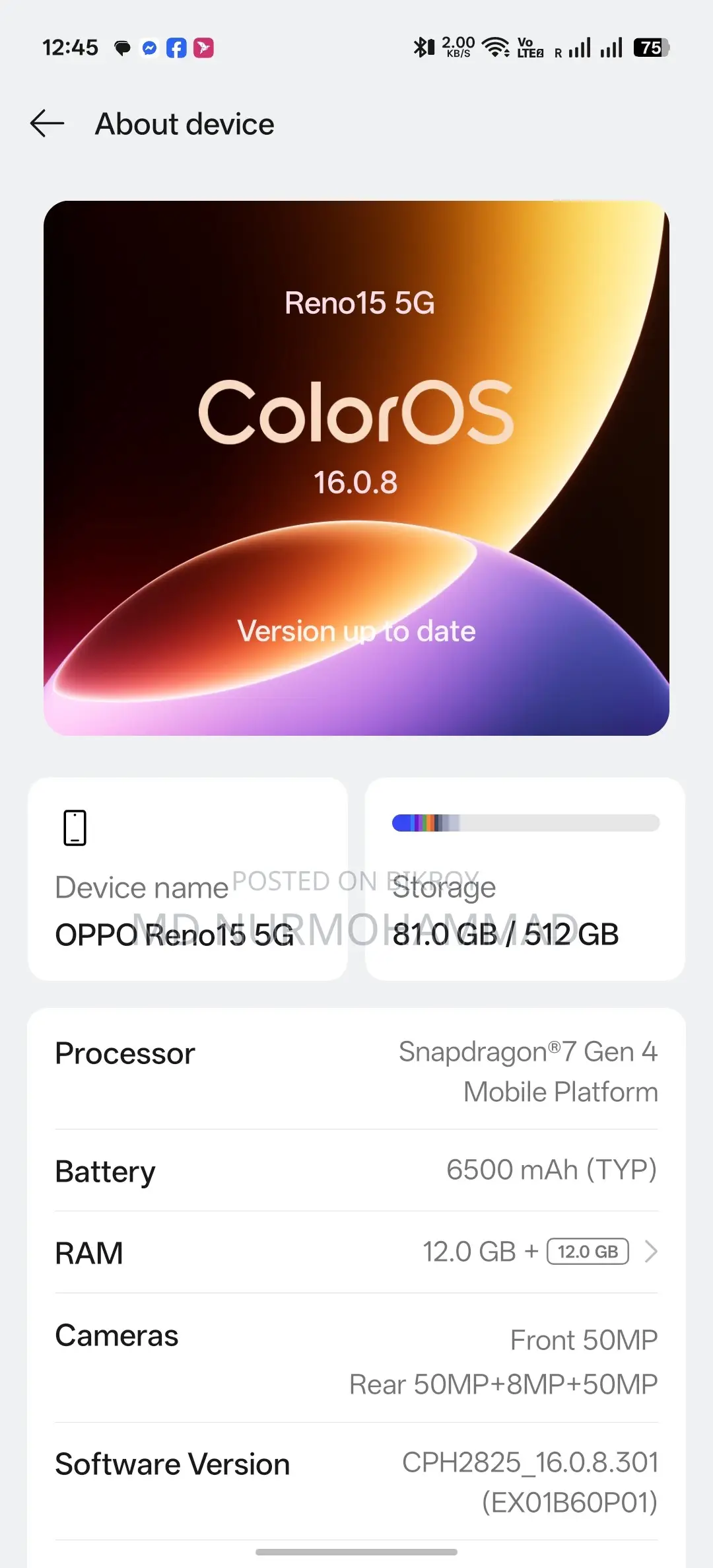 Oppo Reno 256 GB White