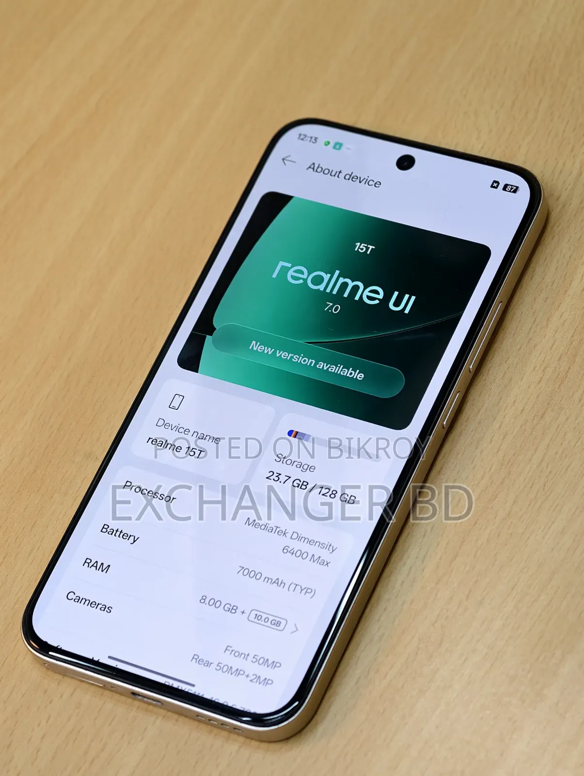 Realme 15T 128 GB Gold