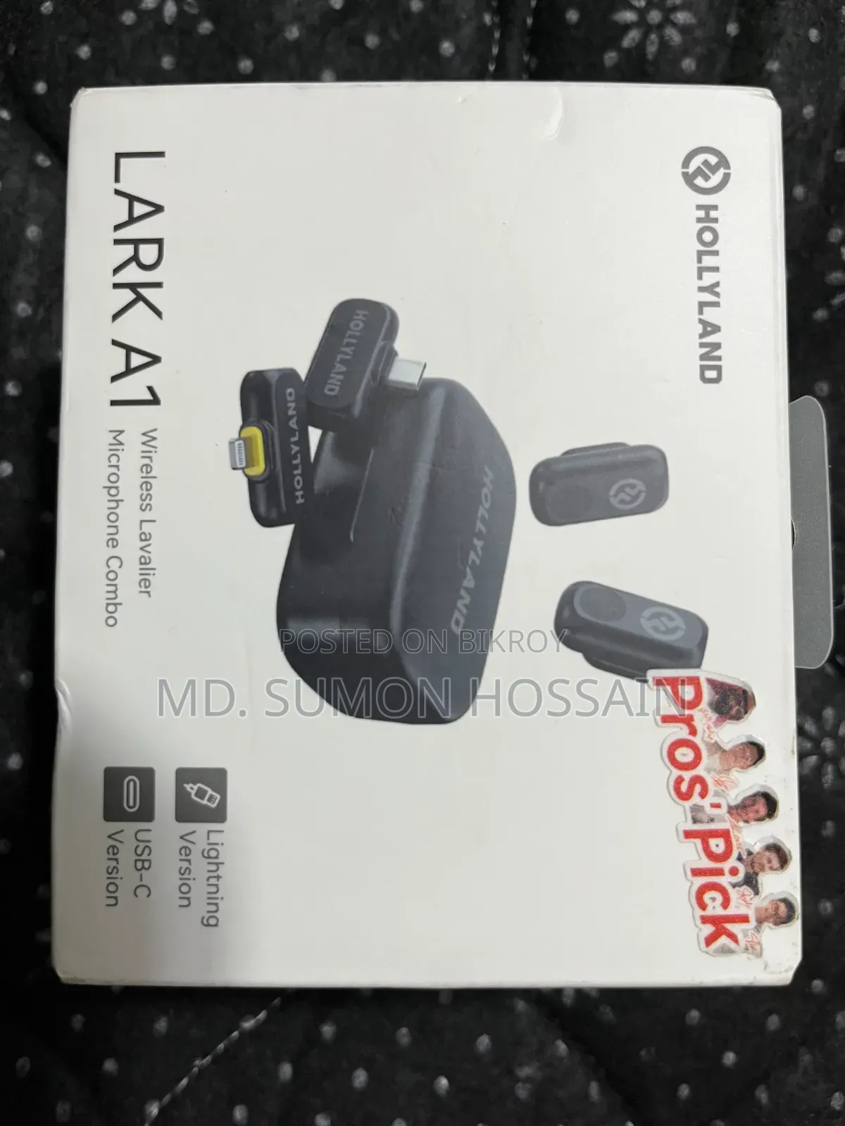 Hollyland Lark A1 ওয়্যারলেস মাইক্রোফোন (কম্বো USB-C + লাইটনিং)