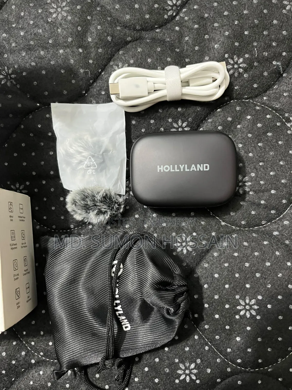 Hollyland Lark A1 ওয়্যারলেস মাইক্রোফোন (কম্বো USB-C + লাইটনিং)