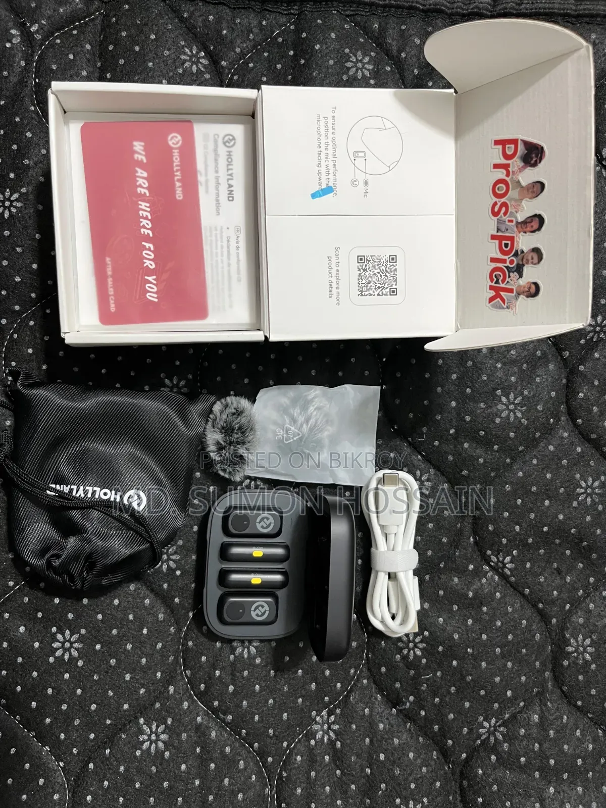 Hollyland Lark A1 ওয়্যারলেস মাইক্রোফোন (কম্বো USB-C + লাইটনিং)
