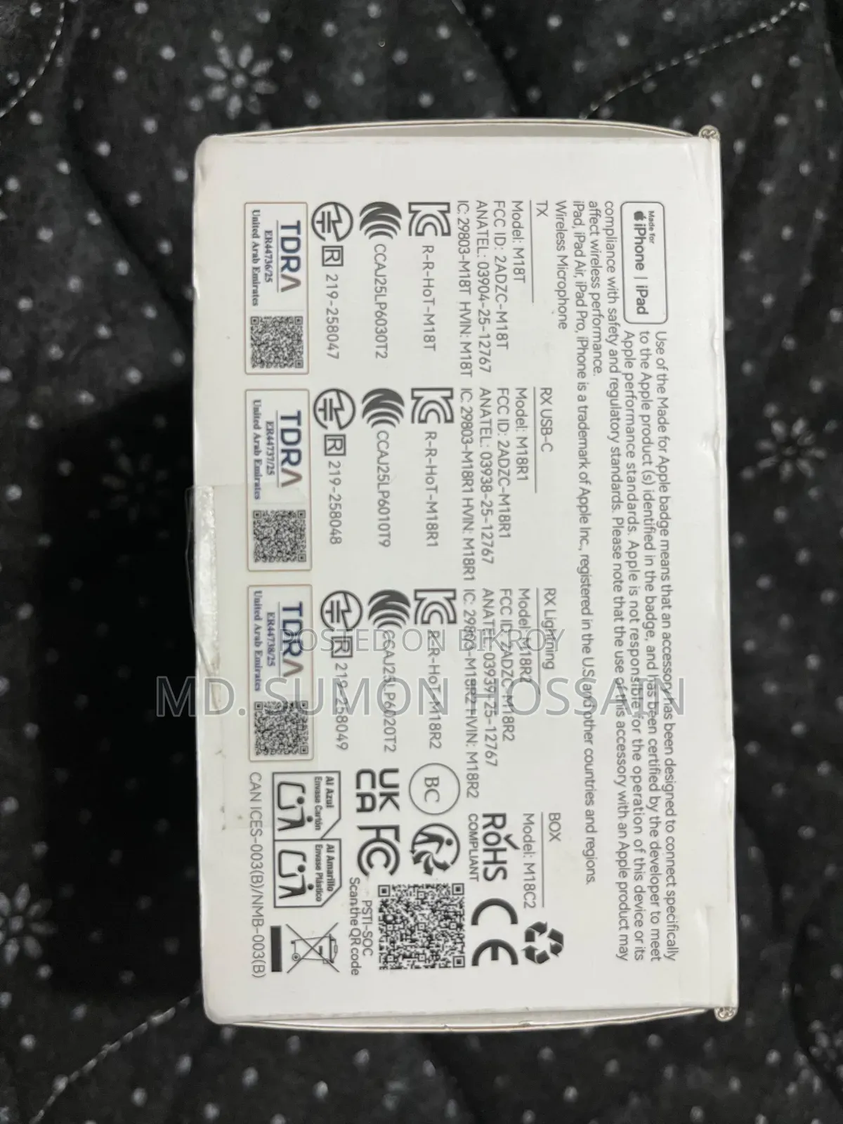 Hollyland Lark A1 ওয়্যারলেস মাইক্রোফোন (কম্বো USB-C + লাইটনিং)