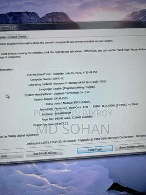 Desktop Computer Microsoft 4GB SSD 128GB
