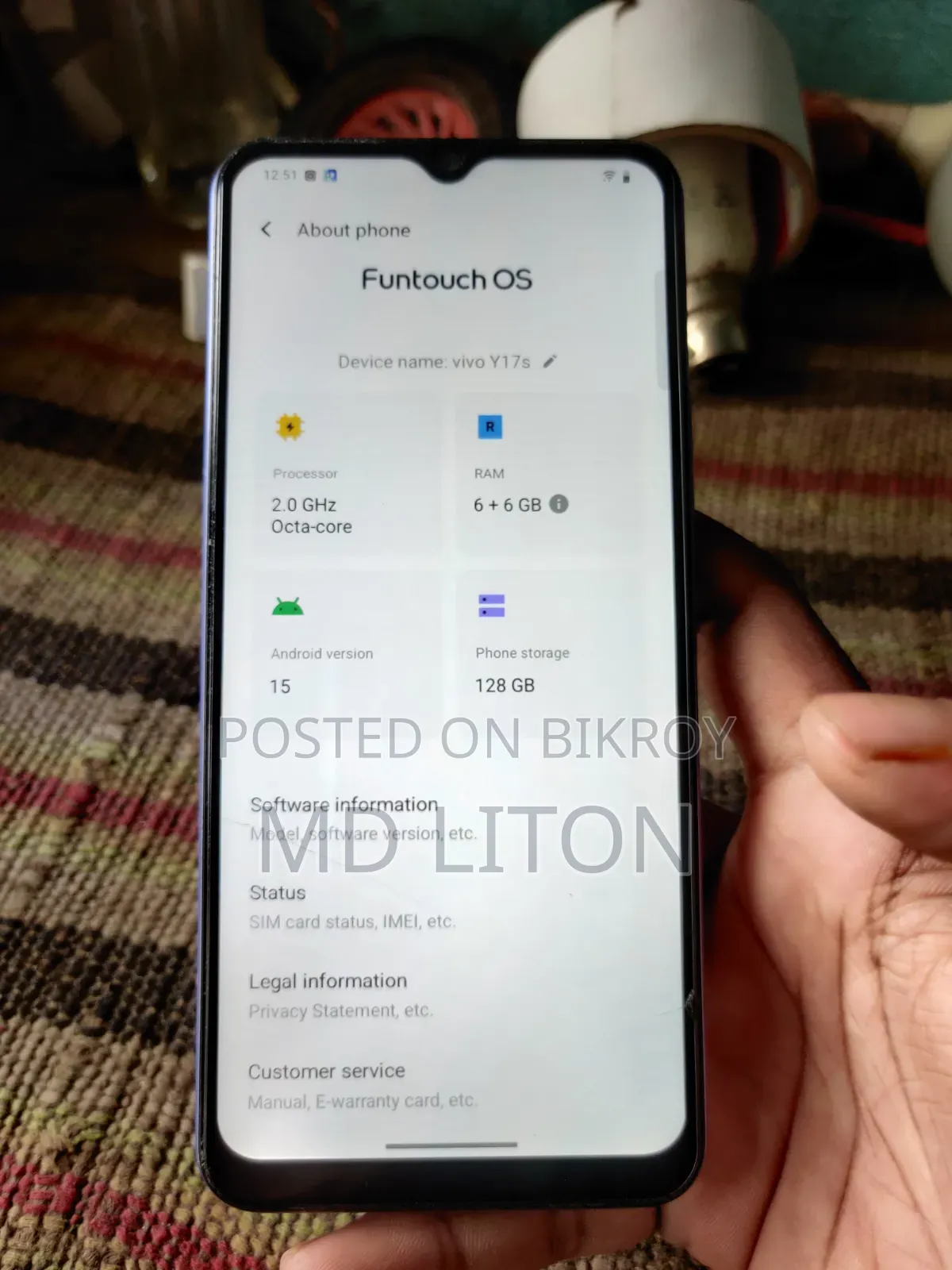Vivo Y17s 128 GB Purple