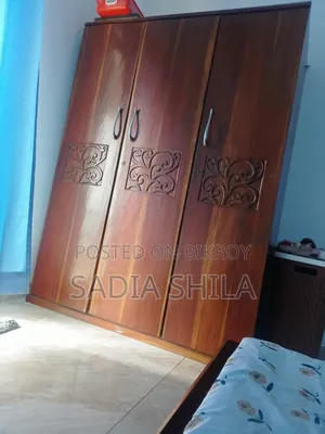 3 Part Solid Mahogany Wood Almirah Sell