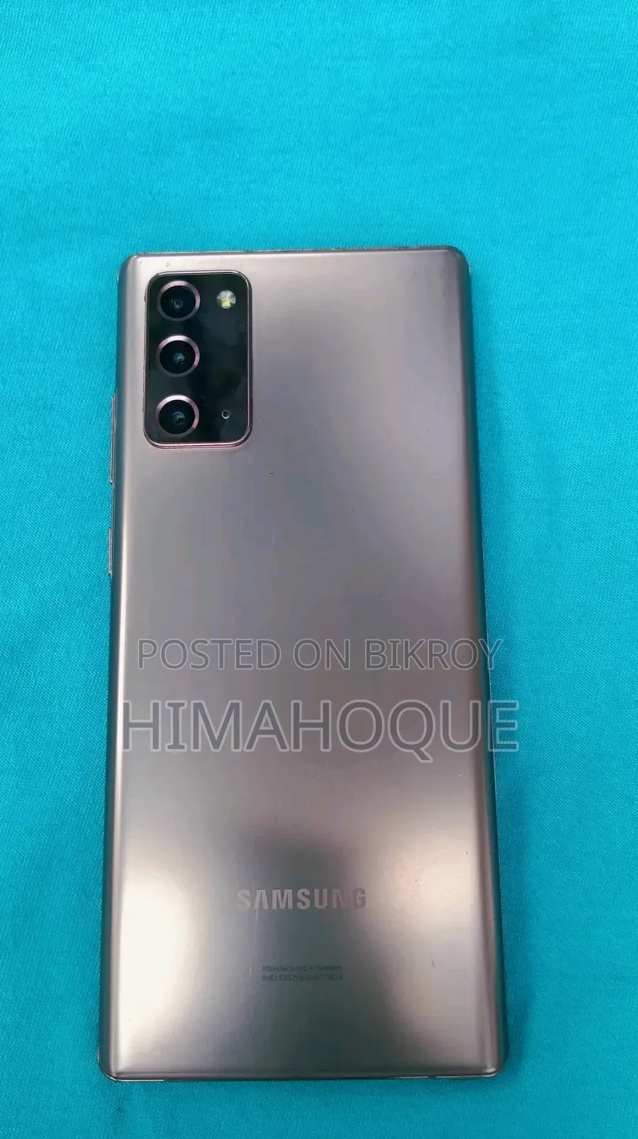 স্যামসাং গ্যালাক্সি নোট ২০ ২৫৬ জিবি গোল্ড