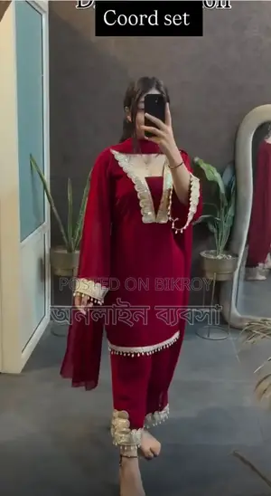 জর্জেট সিকুয়েন্স থ্রি পিস