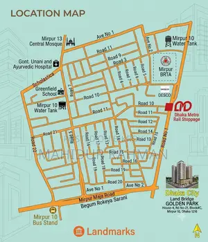 3bdrm Apartment in Golden Park, Mirpur for Sale