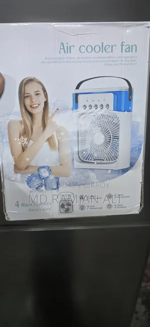 Non Rechargeable Air Cooler Fan With Mist Flow - White