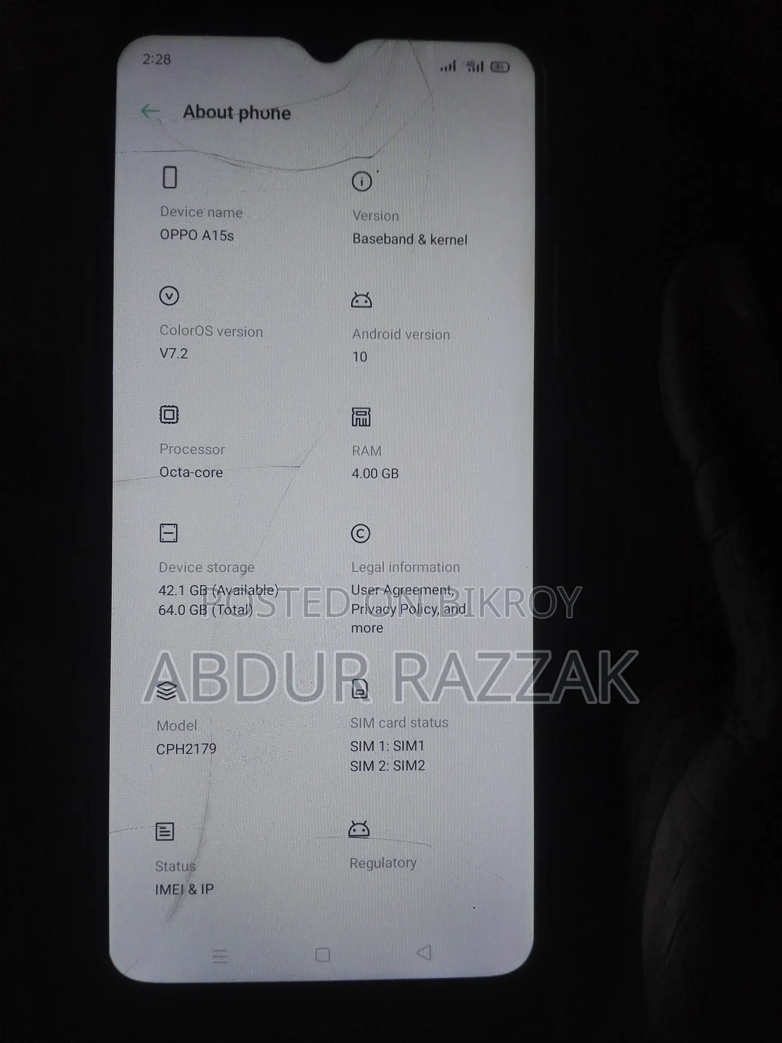 Oppo A15s 64 GB Blue