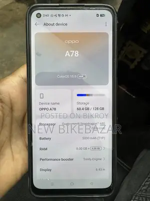অপো এ৭৮ ১২৮ জিবি ব্ল্যাক